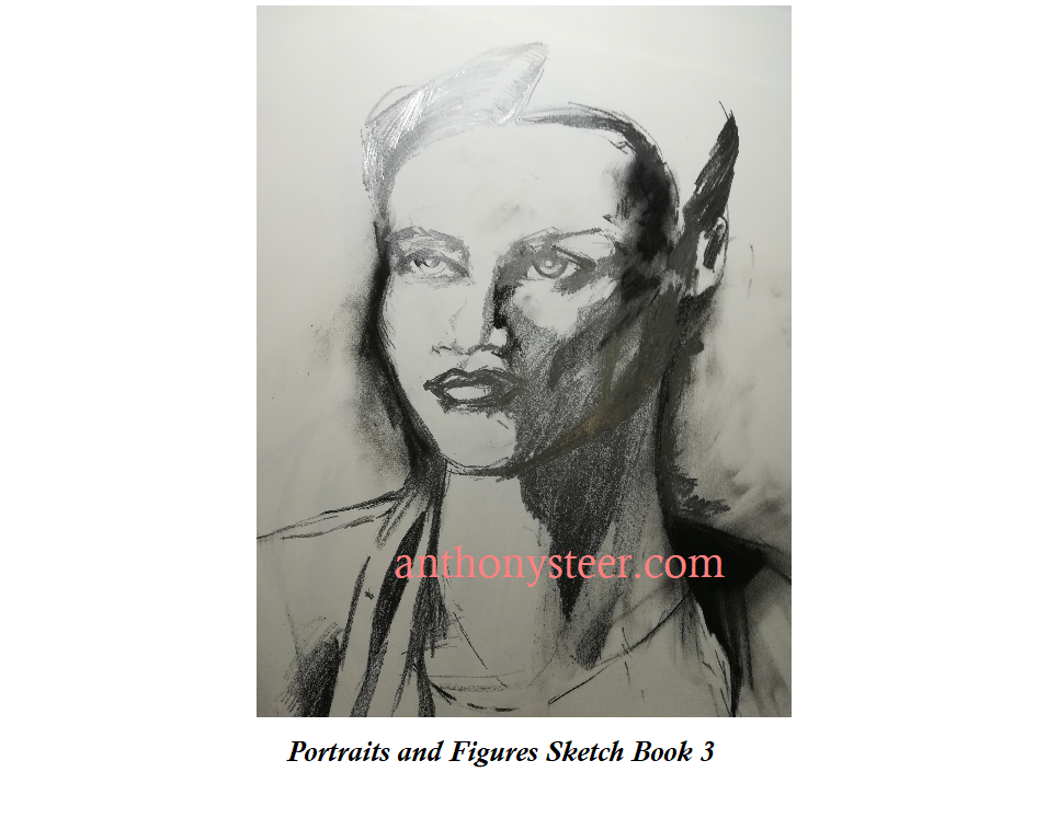 Portraits and Figures Sketch Book 3, 2019, 488 by 650