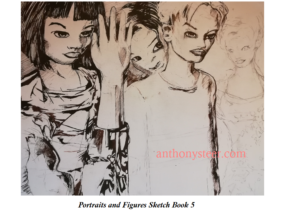 Portraits and Figures Sketch Book 5, 2019, 815 by 650